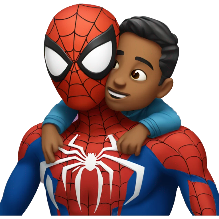 Spider-Man kissing guy  emoji