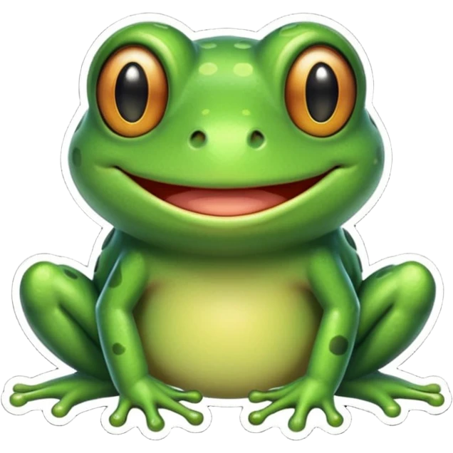 اون استیکر قورباغه تو تلگرام که همه با همسر ساختنش رو برام بساز emoji