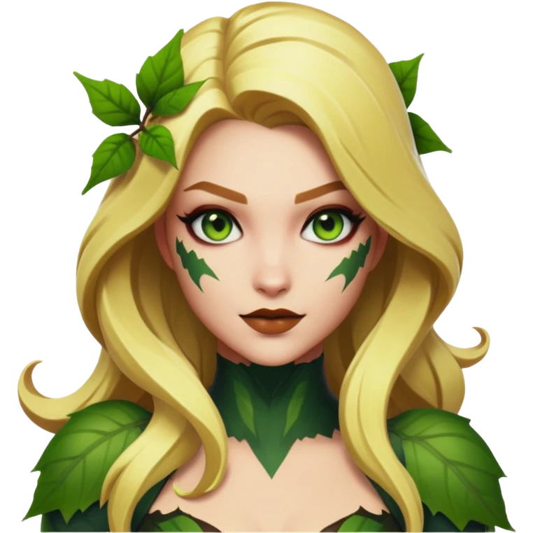 poison ivy fortnite skin with blonde h emoji