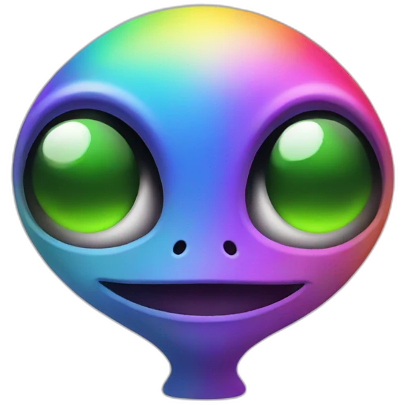 raindow alien emoji