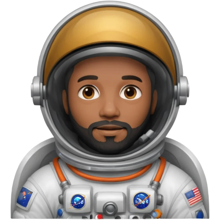 bearded black astronout emoji
