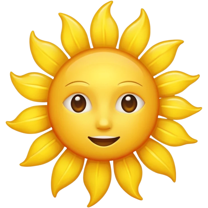 Sun, no face emoji