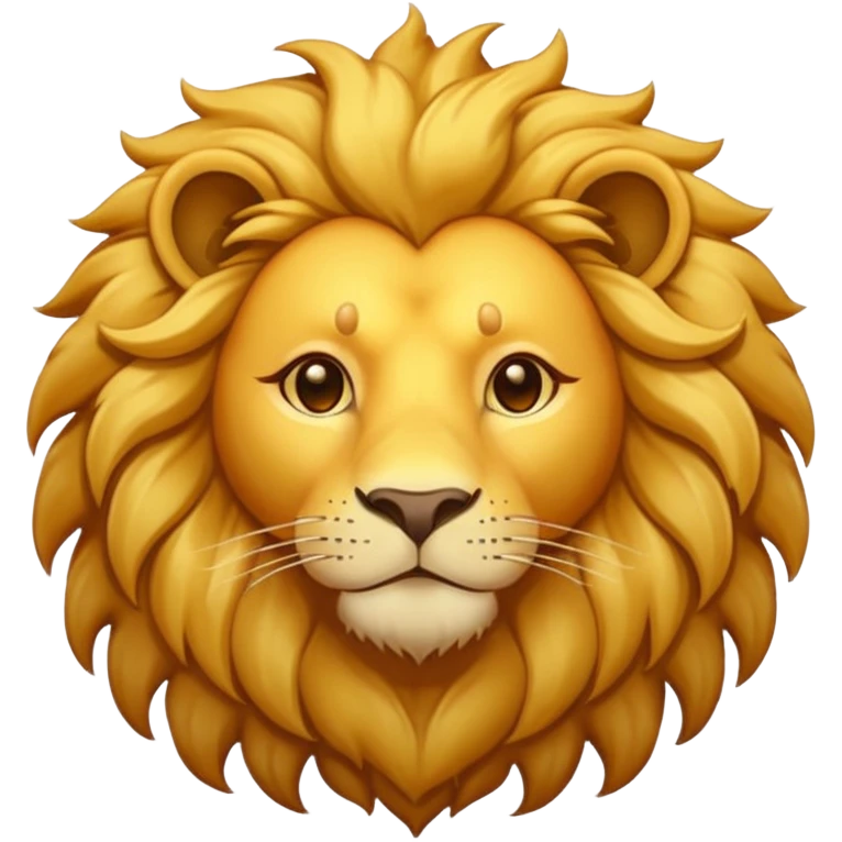 Realistic lion with a sun behind it emoji