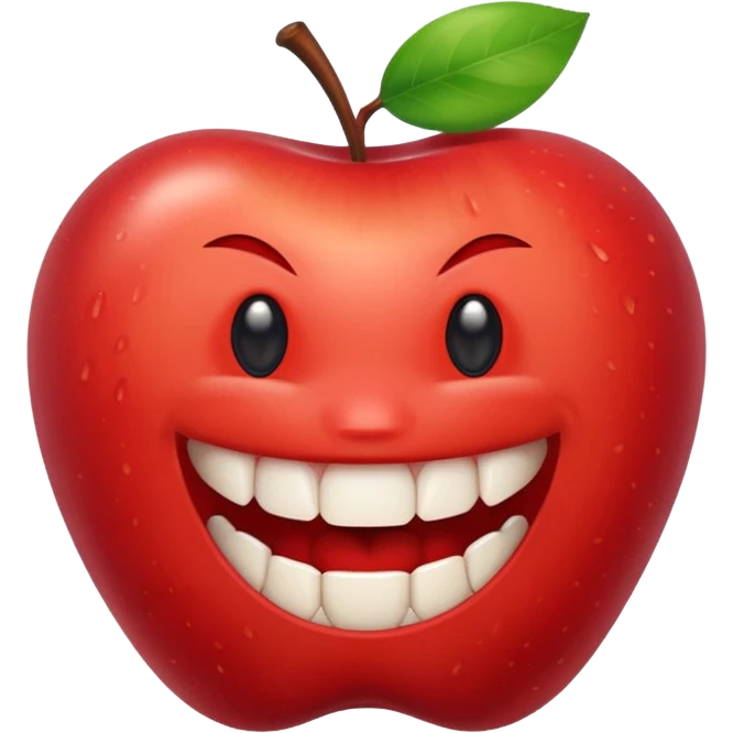 Apple with triangle teeth  emoji