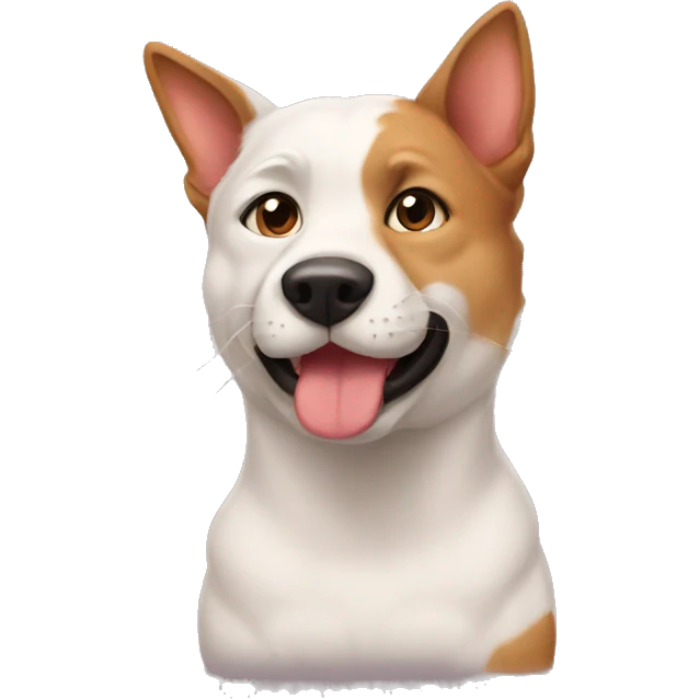 Perro con gato emoji