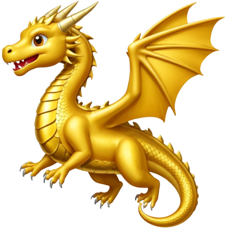 Dragón color dorado  emoji