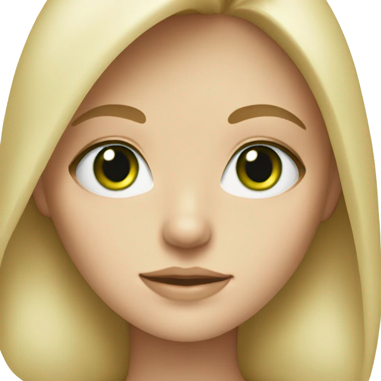 Blond white girl with green eyes  emoji