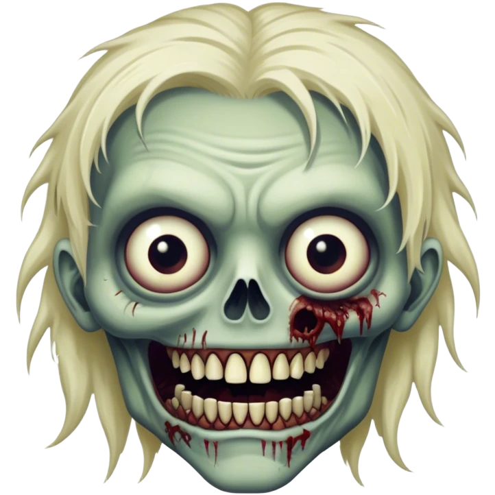 Cinematic 32k HD, Extremely detailed image of a terrifyingly creepy zombie, each hair, eye, and tooth is shown in stunning detail as though captured in a timeless photograph, rich textures, visually rich, so lifelike that it feels like it could leap off the page at any moment emoji