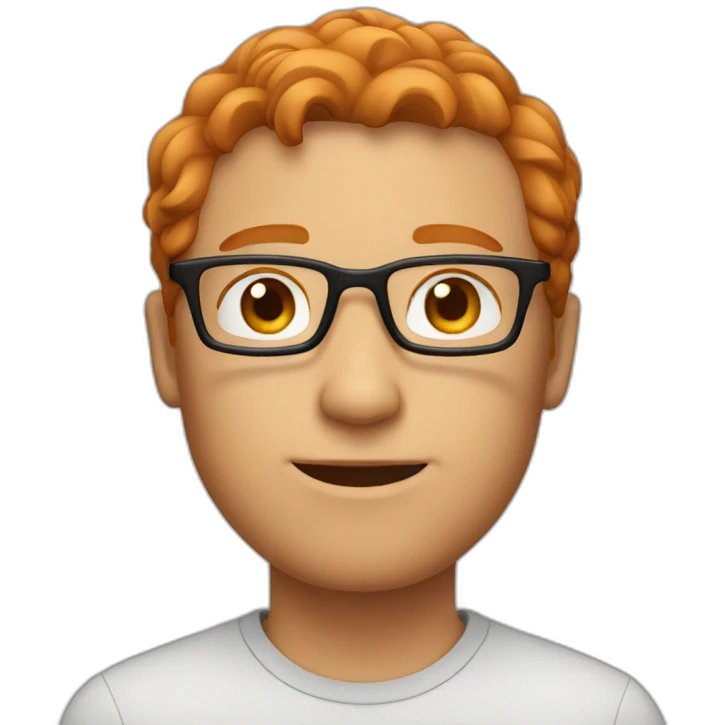 A guy with glasses and ginger hair emoji