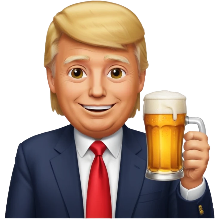 Trump drinking beer  emoji
