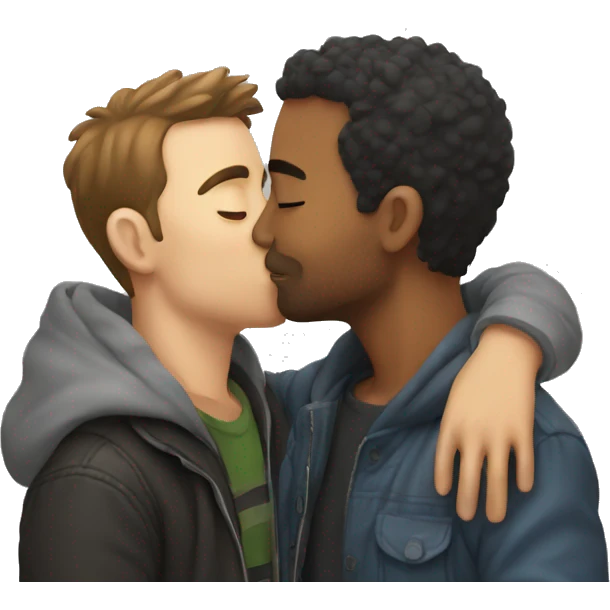 guys kissing  emoji