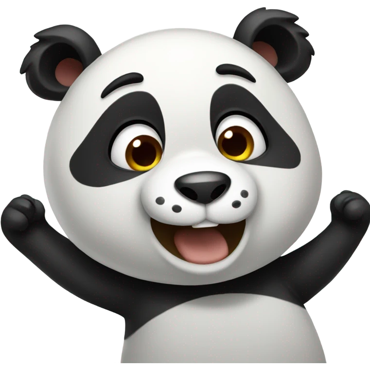 Excited panda emoji