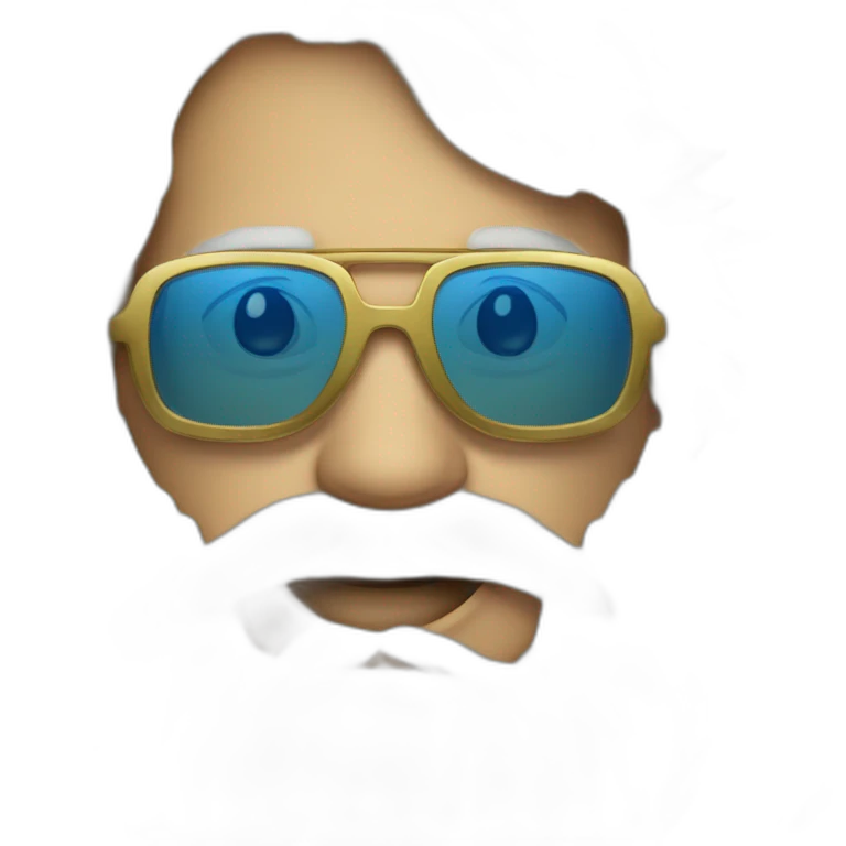 Calvo-con- gafas-azules emoji