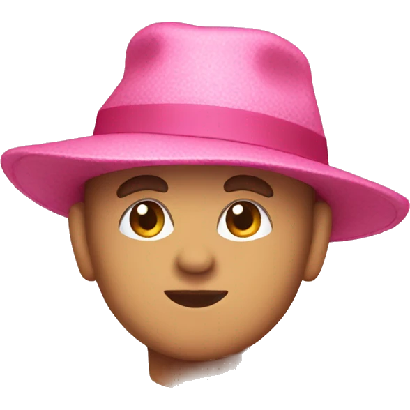 A pink hat emoji