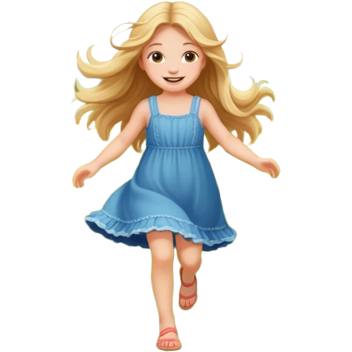 Little girl frolicking in a field emoji