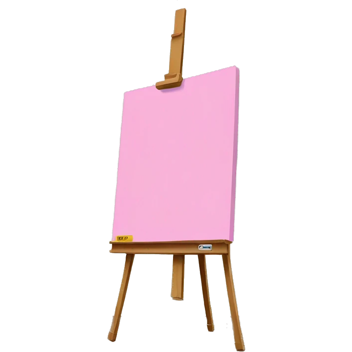 Pink painting easel  emoji