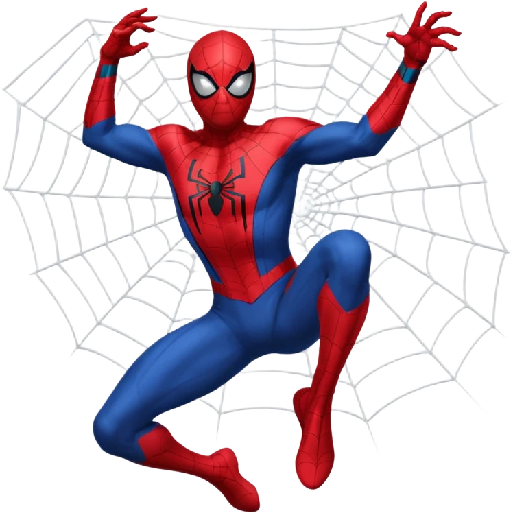 Spider man lanzando telarañas emoji
