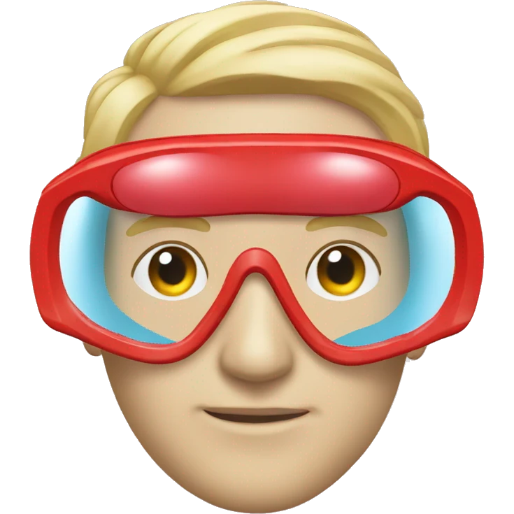 swimming goggles with red frame emoji
