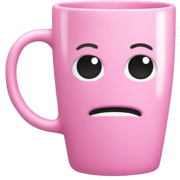 Pink coffee mug  emoji