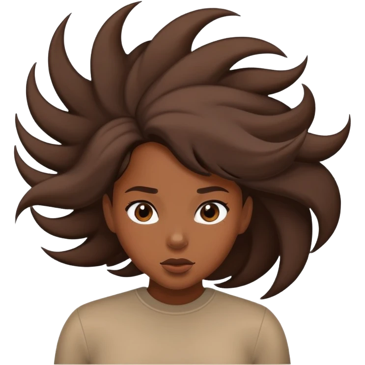 Wind blowing black girl away emoji