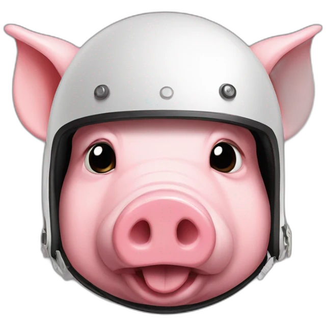 Pig in helmet with letter Z on helmet  emoji