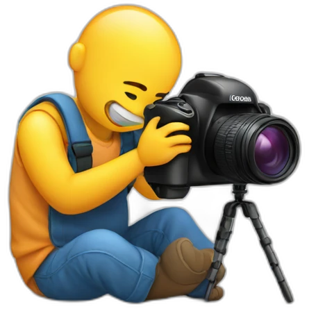 photographer photographing a newborn emoji