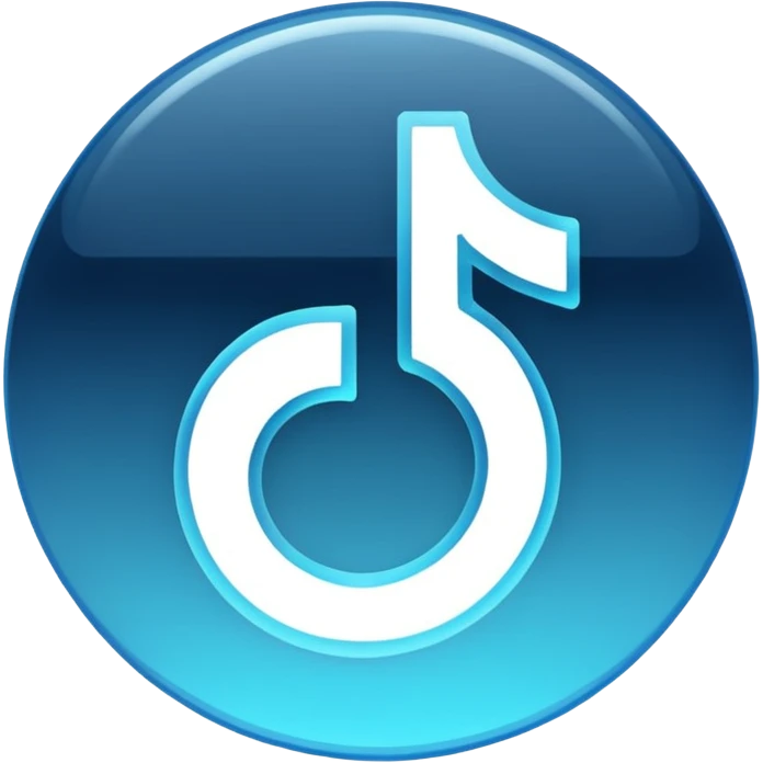 glowy tiktok logo with clear background emoji