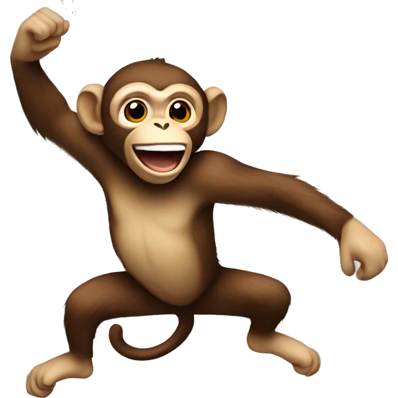 Monkey jumping  emoji