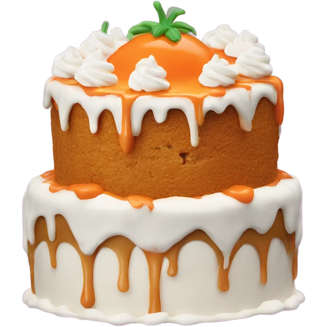 Carrot cake dripping icing emoji
