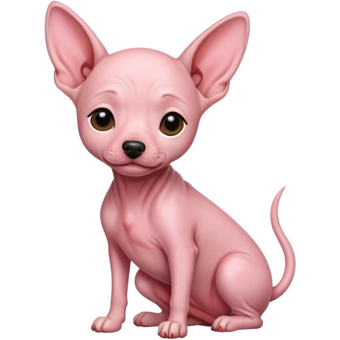 Dog with no fur emoji