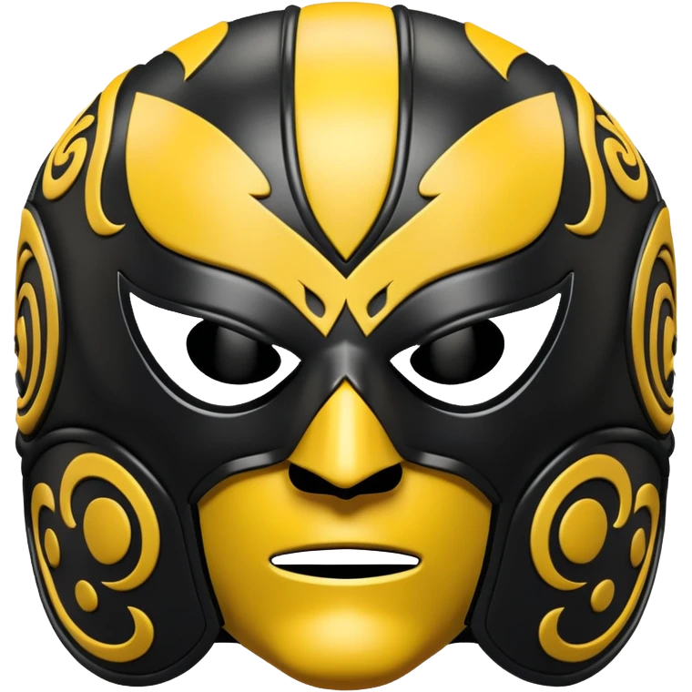 black and yellow luchador mask emoji