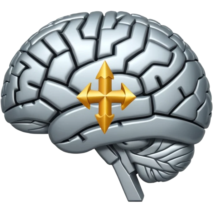 brain  With Mindset Arrow Symbol emoji