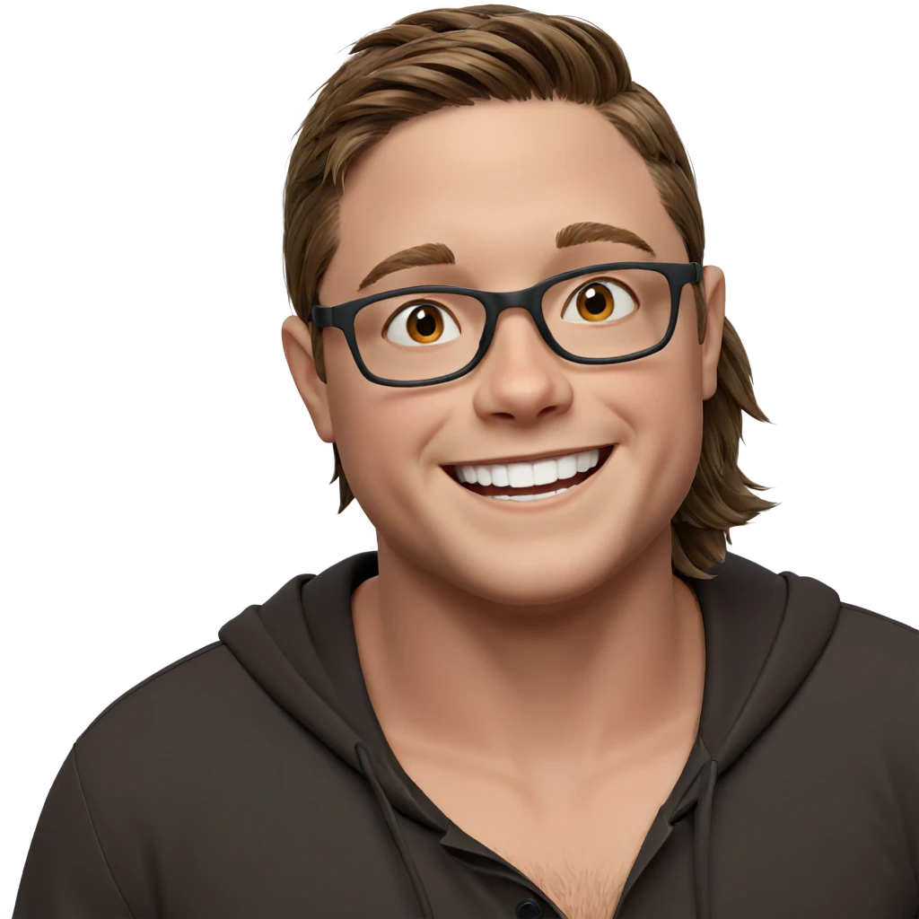 smiling boy with brown hair emoji