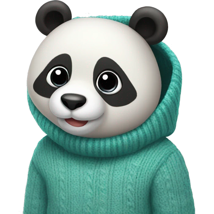 Panda wearing sweater emoji