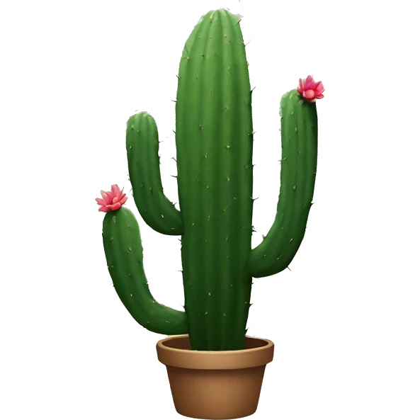 Cactus on the moon emoji