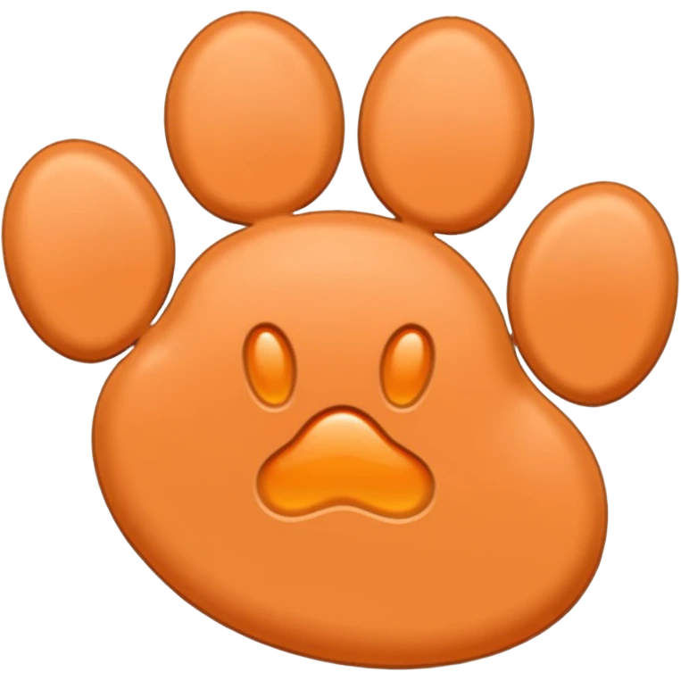 a very light pale pastel orange #FFDBBB pawprint emoji