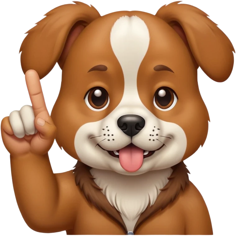 dog making middle finger  emoji
