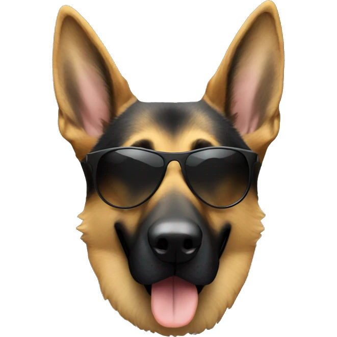 German shepherd with sunglasses  emoji