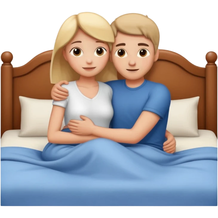 intimate moment on the bed emoji