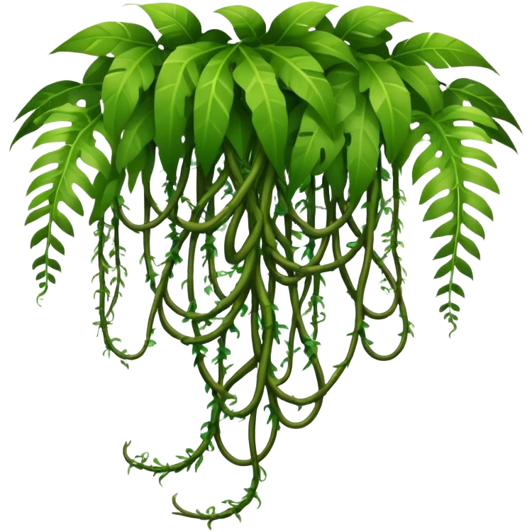 tropical jungle lianas hanging emoji