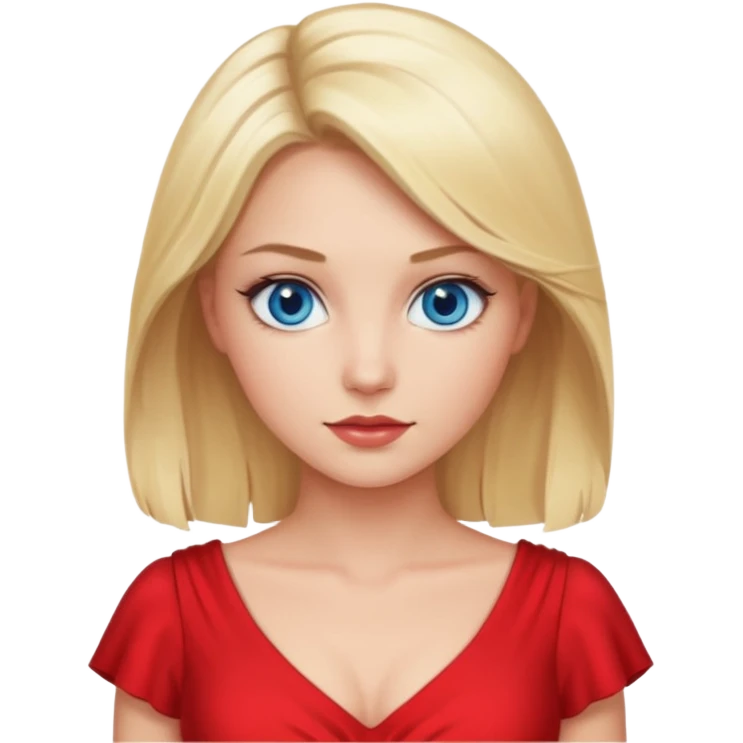 blonde hair blue eyes woman sexy look emoji