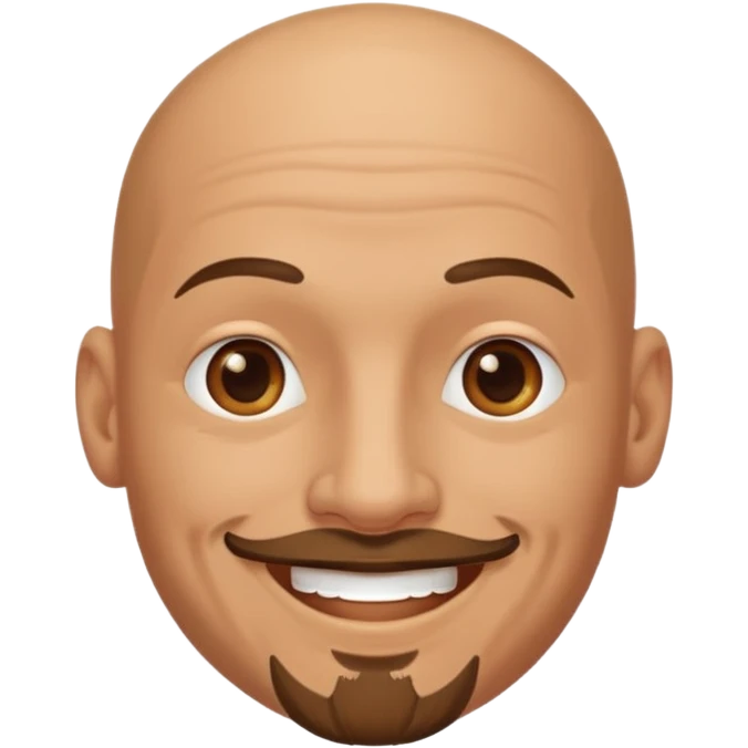 лысый мужчина с бородой-эспаньелкой emoji