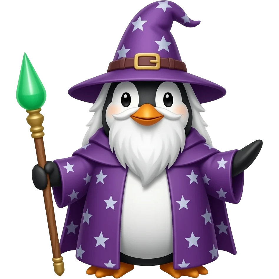 Penguin Wizard emoji