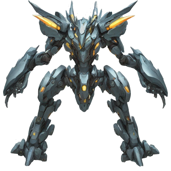 Futuristic Mecha Dragon full body emoji