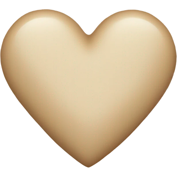 Beige heart emoji