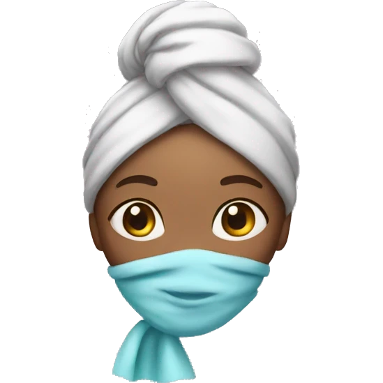 girlwith her hair wrapped up in a towel emoji