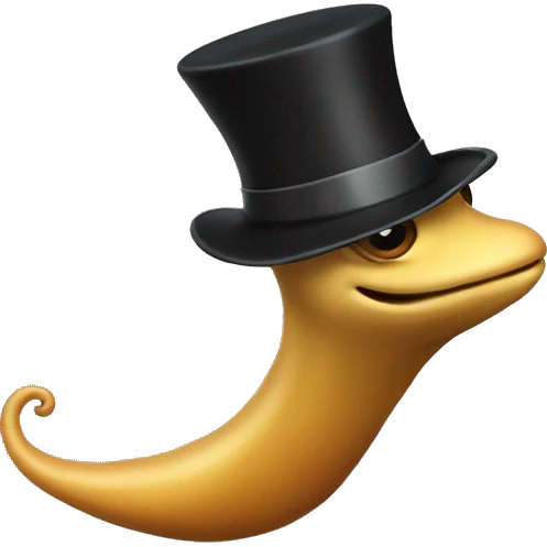 slug with top hat emoji