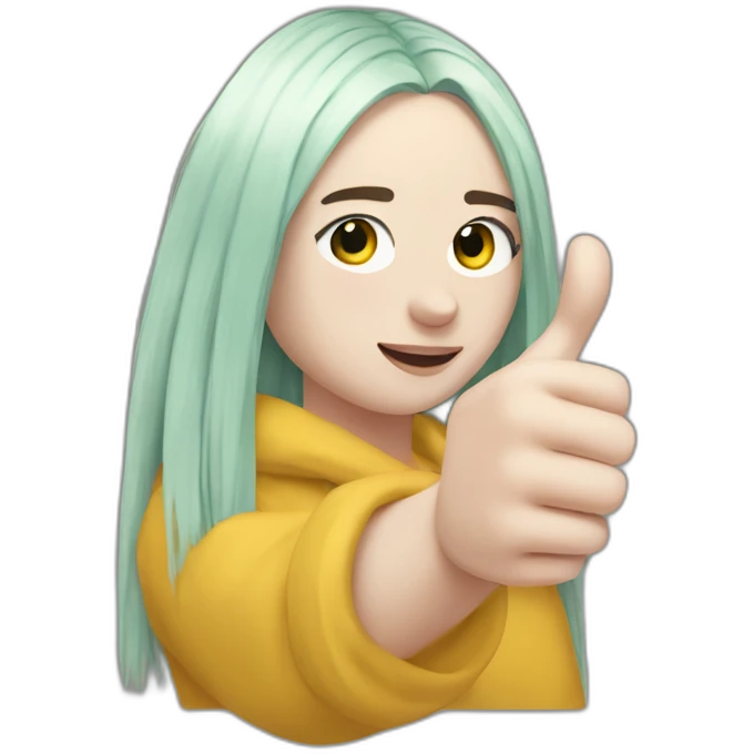 billie eilish thumbs up emoji