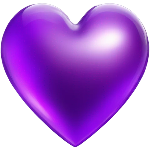 Shiny glass violet heart  emoji