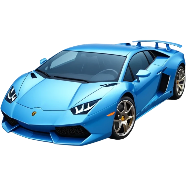 Blue Lamborghini sports car emoji